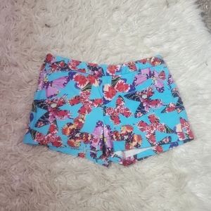 Cynthia rowley blue butterfly short plus size 14